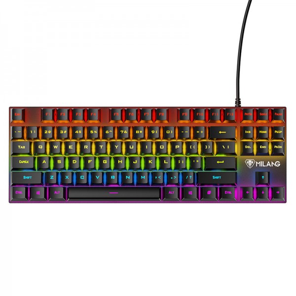 Foreign trade cross border mk809 real mechanical keyboard 87 key green axis RGB game E-sports office notebook mechanical keyboard 