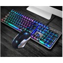 Cross border supply Xinmeng 620 wired keyboard and mouse set Steampunk real mechanical keyboard and mouse Amazon 