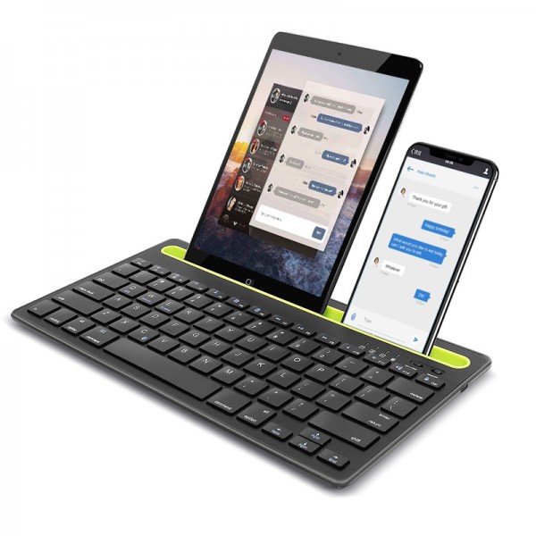 Keyboard is suitable for iPad desk mobile phone desktop computer charging dual channel wireless Bluetooth keyboard