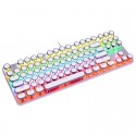 Cross border direct supply metal panel punk mechanical keyboard 87 key green axis game competitive office notebook Amazon 