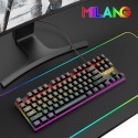 Foreign trade cross border mk809 real mechanical keyboard 87 key green axis RGB game E-sports office notebook mechanical keyboard 