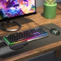 Haoku GM12 luminous game keyboard and mouse set English mechanical keyboard desktop multimedia keyboard 