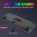 Hxsjl60087 key type-C WIRED RED axis mechanical keyboard