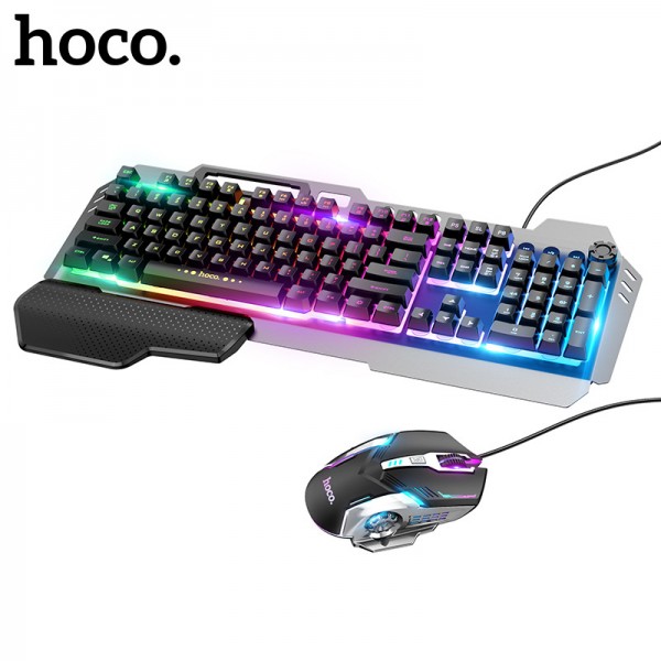 Haoku GM12 luminous game keyboard and mouse set English mechanical keyboard desktop multimedia keyboard 