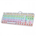 Cross border direct supply metal panel punk mechanical keyboard 87 key green axis game competitive office notebook Amazon 