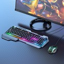 Haoku GM12 luminous game keyboard and mouse set English mechanical keyboard desktop multimedia keyboard 