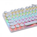 Cross border direct supply metal panel punk mechanical keyboard 87 key green axis game competitive office notebook Amazon 