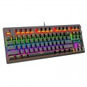 Free wolf K2 mechanical keyboard and mouse set game E-sports computer 87 key luminous keyboard and mouse set Amazon 